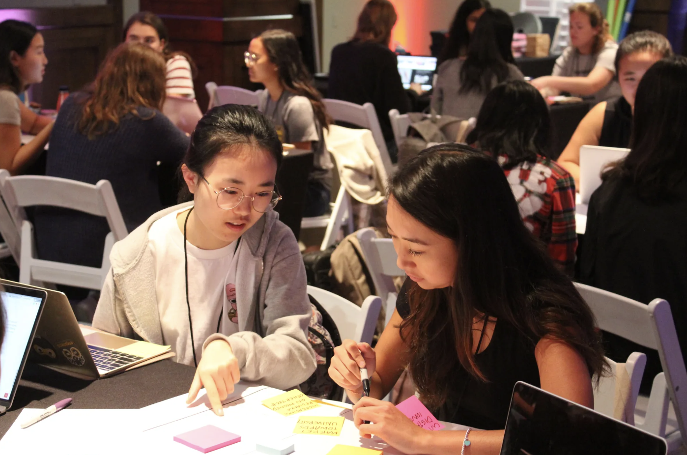Participants collaborating at Break to Make
